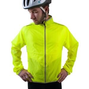 AEROTECH DESIGNS CYCLEWEAR Men's Cut Lightweight Yellow Safety Jacket Size 2XL